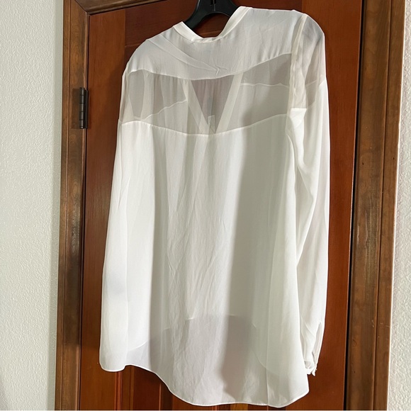 NWT Karin Silk Blouse in Chalk White - Picture 4 of 4